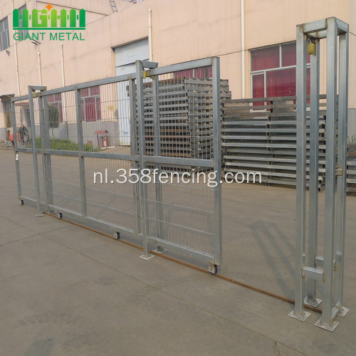 PVC gecoate gegalvaniseerde gelaste schuifpoorten hek Gate